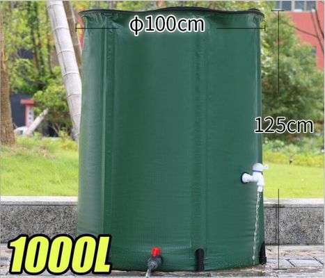 접이식 1000L SGS 야외 빗물 저장 배럴 PVC 방수포