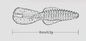 새우류 생체 공학 실리콘 웜 부드러운 어업은 12 색 8CM 4.5g 10PCS/Bag를 유인합니다