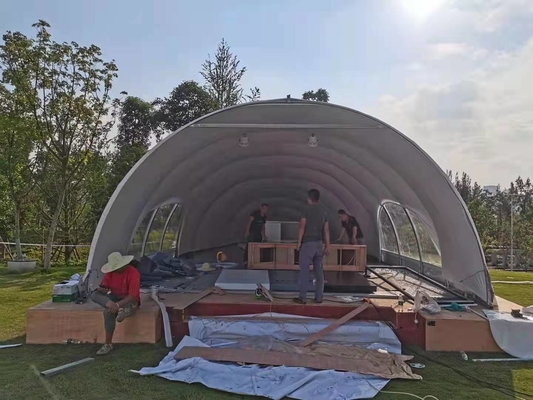 야외 호화 호텔 글램핑 리조트 텐트 UV 저항하는 5mx7m 샐 텐트
