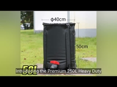 온실 PVC 정원 비 배, 접이식 플라스틱 물 배 150L 휴대용 물 탱크